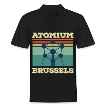 Brüssel Atomium Heartbeat Atomic nucleus Wissensch - Männer Poloshirt - Schwarz - Vorne - Kai (181cm)