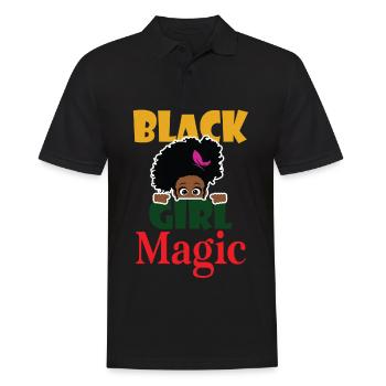 Black Magic Girl Black History Month Proud - Men's Polo Shirt - black - Front - Kai (181cm)