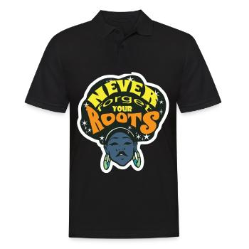 Schwarzer Geschichtsmonat Schwarze Wurzeln Melanin - Männer Poloshirt - Schwarz - Vorne - Kai (181cm)