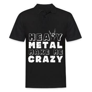 Heavy Metal Crazy Rocking Music Hard Rock Metal - Polo Homme - noir - Devant - Kai (181cm)