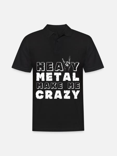 Heavy Metal Crazy Rocking Music Hard Rock Metal - Men's Polo Shirt - black