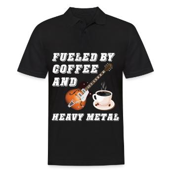 Rocking Musik Heavy Metal Kaffee Hard Rock Metal F - Männer Poloshirt - Schwarz - Vorne - Kai (181cm)