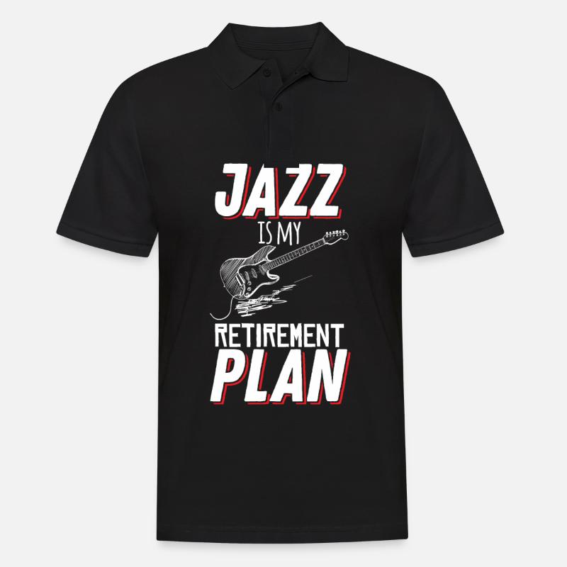 Jazz Musik Ruhestandsplan Musiker - Männer Poloshirt - Schwarz