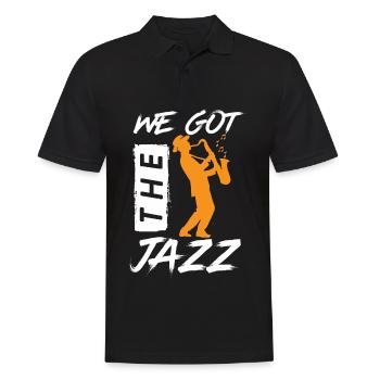Play Jazz Musician Saxophone Music Orchestra - Men's Polo Shirt - black - Front - Kai (181cm)