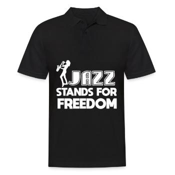 Music Jazz Saxophone Orchestra Musicians - Men's Polo Shirt - black - Front - Kai (181cm)