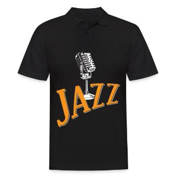Musik Jazz Melodie Musiker Saxophon Orchester Musi - Männer Poloshirt - Schwarz - Vorne - Kai (181cm)