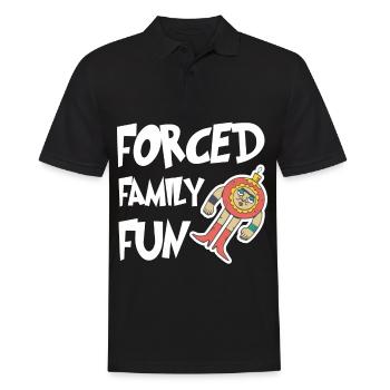 Drôles de punks forcés pour Noël en famille P - Polo Homme - noir - Devant - Kai (181cm)