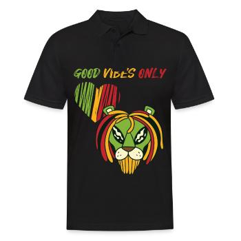 Jamaika Alien Reggae Souvenir Rasta Musik Rastafar - Männer Poloshirt - Schwarz - Vorne - Kai (181cm)