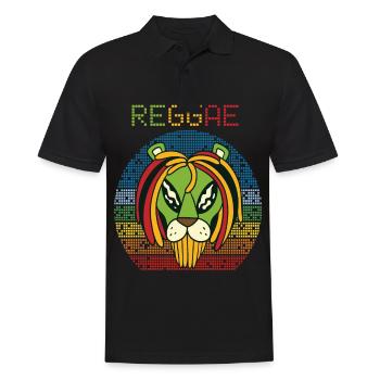 Rasta Alien Reggae Retro Jamaika Souvenir Rastafar - Männer Poloshirt - Schwarz - Vorne - Kai (181cm)