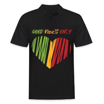 Jamaika Löwe Reggae Retro Kunst Souvenir Rastafari - Männer Poloshirt - Schwarz - Vorne - Kai (181cm)
