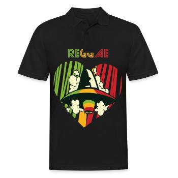 Good Vibes Only Reggae Alien Jamaika Souvenir Rast - Männer Poloshirt - Schwarz - Vorne - Kai (181cm)
