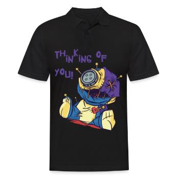 En pensant à toi Poupée Vaudou Sorcière d’Halloween effrayante - Polo Homme - noir - Devant - Kai (181cm)
