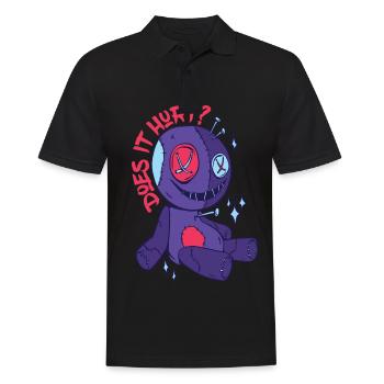Voodoo tut es weh? Gruselige Halloween-Hexerei Pup - Männer Poloshirt - Schwarz - Vorne - Kai (181cm)