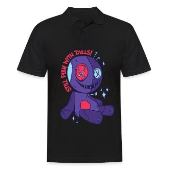 Voodoo Play with Dolls Creepy Halloween Witches - Men's Polo Shirt - black - Front - Kai (181cm)