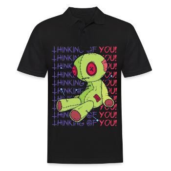 Voodoo Puppe Hexerei Denken An Dich Gruselig Hallo - Männer Poloshirt - Schwarz - Vorne - Kai (181cm)