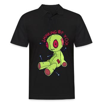 Voodoo Doll Witchcraft Je pense à toi! Flippant - Polo Homme - noir - Devant - Kai (181cm)