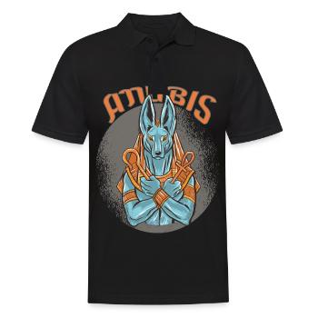 Gizeh Pyramiden Anubis Ägypten Andenken Ägyptologe - Männer Poloshirt - Schwarz - Vorne - Kai (181cm)