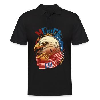 Eagle Love Birds Fauconnerie Oiseaux de proie Faucon Faucon Faucon - Polo Homme - noir - Devant - Kai (181cm)