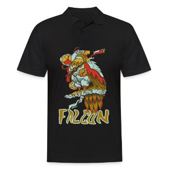 Eagle Nature Fauconnerie de montagne Oiseaux de proie Faucon autour des palombes - Polo Homme - noir - Devant - Kai (181cm)