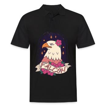 Eagle Brave Ornithologist Falconry Falconry Falcon Falcon Vö - Men's Polo Shirt - black - Front - Kai (181cm)