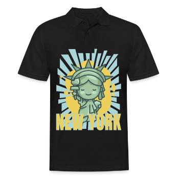 New York City États-Unis Liberty Statue États-Unis - Polo Homme - noir - Devant - Kai (181cm)