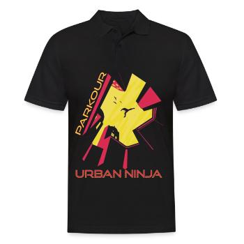Parkour Jumping Over World Warning Jump Over Every - Men's Polo Shirt - black - Front - Kai (181cm)