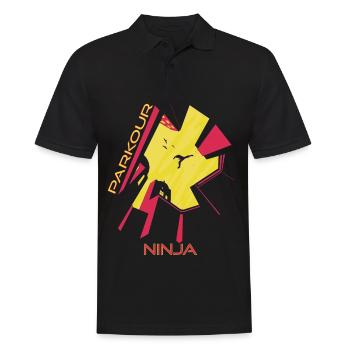 Ninja Parkour Jumping Building Freestyle City Runn - Men's Polo Shirt - black - Front - Kai (181cm)