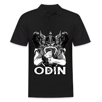 Wikinger Axt Helm Walhalla Warriors Mythologie Odi - Männer Poloshirt - Schwarz - Vorne - Kai (181cm)