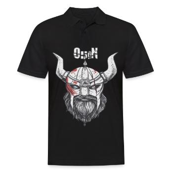 Wikinger Ragnar Odin Walhalla-Krieger Mythologie - Männer Poloshirt - Schwarz - Vorne - Kai (181cm)