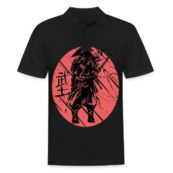 Samurai Krieger Ninja Japanische Kunst Japan Katan - Männer Poloshirt - Schwarz - Vorne - Kai (181cm)