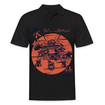 Football Samurai Samuball Japanese Warrior Japan - Men's Polo Shirt - black - Front - Kai (181cm)
