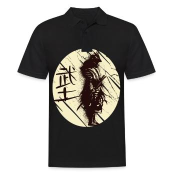 Japanischer Kunst Samurai Japanischer Krieger Kata - Männer Poloshirt - Schwarz - Vorne - Kai (181cm)