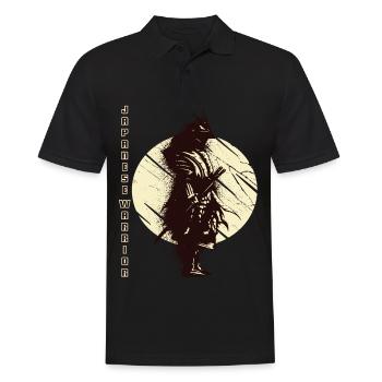 Japanischer Krieger Samurai Japanische Kunst Katan - Männer Poloshirt - Schwarz - Vorne - Kai (181cm)