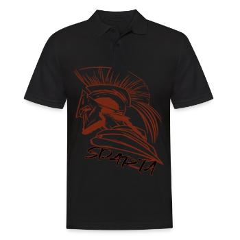 Sparta Ruhm Spartanerhelm Gladiator Antikes Griech - Männer Poloshirt - Schwarz - Vorne - Kai (181cm)