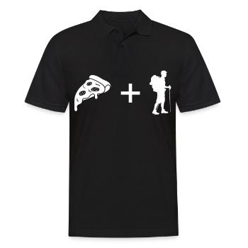 Pizza - Hiking - - Men's Polo Shirt - black - Front - Kai (181cm)