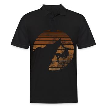 Retro - Climbing - - Men's Polo Shirt - black - Front - Kai (181cm)