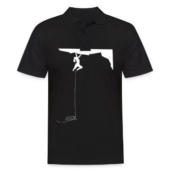 Climbing - (10) - Men's Polo Shirt - black - Front - Kai (181cm)