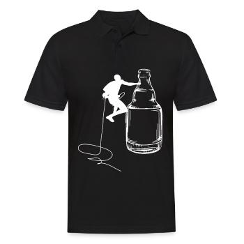 Beer - Climbing - - Men's Polo Shirt - black - Front - Kai (181cm)
