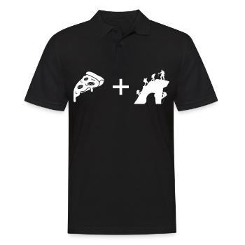 Pizza - Climbing - - Men's Polo Shirt - black - Front - Kai (181cm)