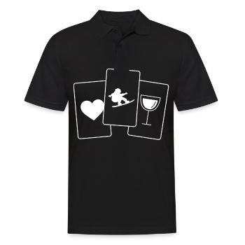 Coeur - Vin - Snowboard - - Polo Homme - noir - Devant - Kai (181cm)