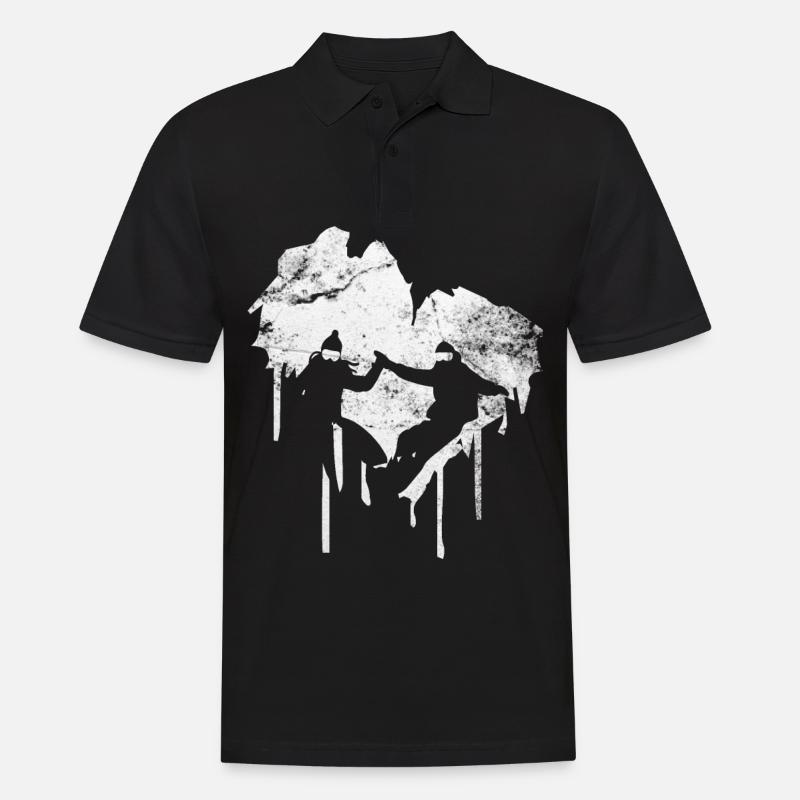 Herz - Snowboarding - (3) - Männer Poloshirt - Schwarz