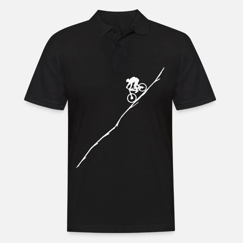 Mountainbiking - - Männer Poloshirt - Schwarz