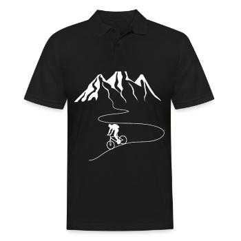 Montagne - Ligne courbe - Cyclisme - - Polo Homme - noir - Devant - Kai (181cm)