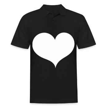 Herzschlag - Radfahren - (1) - Männer Poloshirt - Schwarz - Vorne - Kai (181cm)
