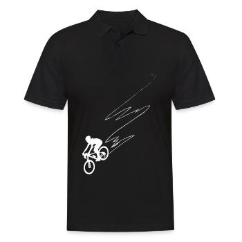 Ligne courbe - Cyclisme - (2) - Polo Homme - noir - Devant - Kai (181cm)