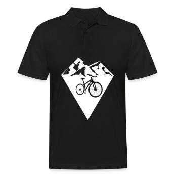 Diamantform - Montagne - Cyclisme - (2) - Polo Homme - noir - Devant - Kai (181cm)