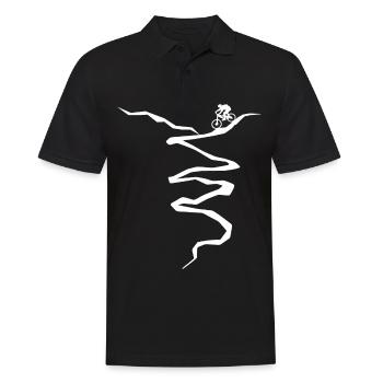Ligne de courbe - Cyclisme - (5) - Polo Homme - noir - Devant - Kai (181cm)