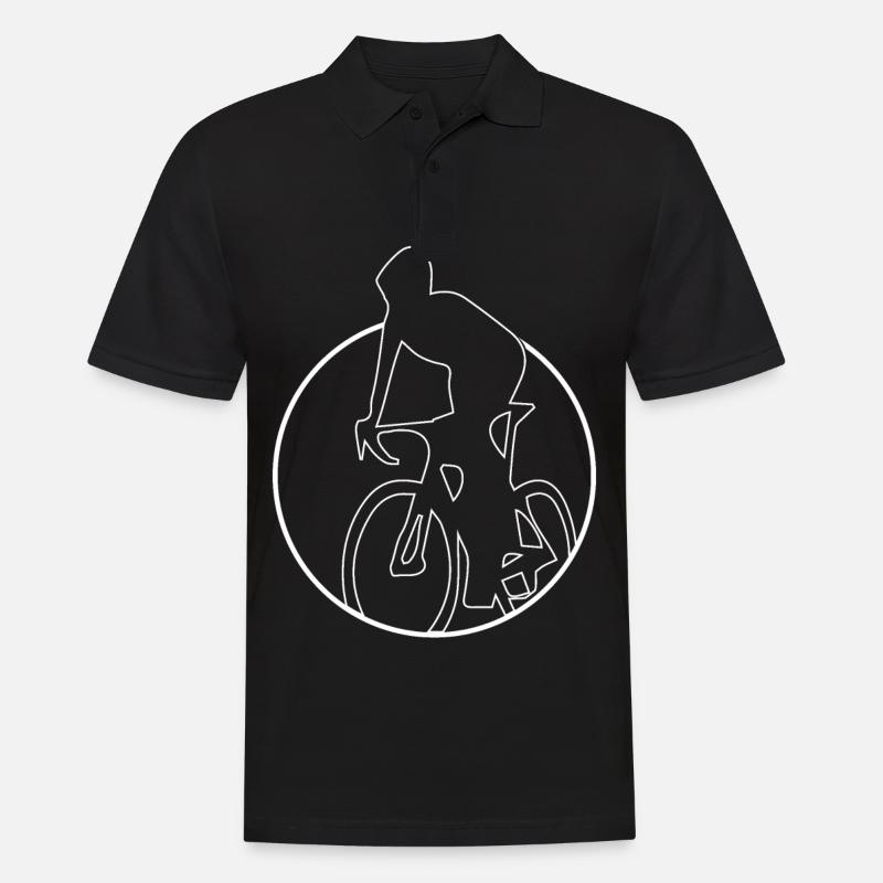 Kreis - Radfahren - (5) - Männer Poloshirt - Schwarz