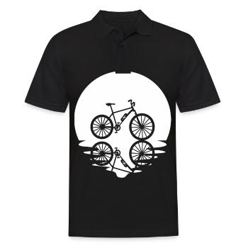 Circle and reflection - E-Bike - - Men's Polo Shirt - black - Front - Kai (181cm)