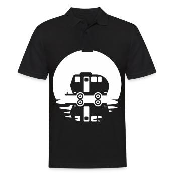 Circle and reflection - Camping caravans - - Men's Polo Shirt - black - Front - Kai (181cm)